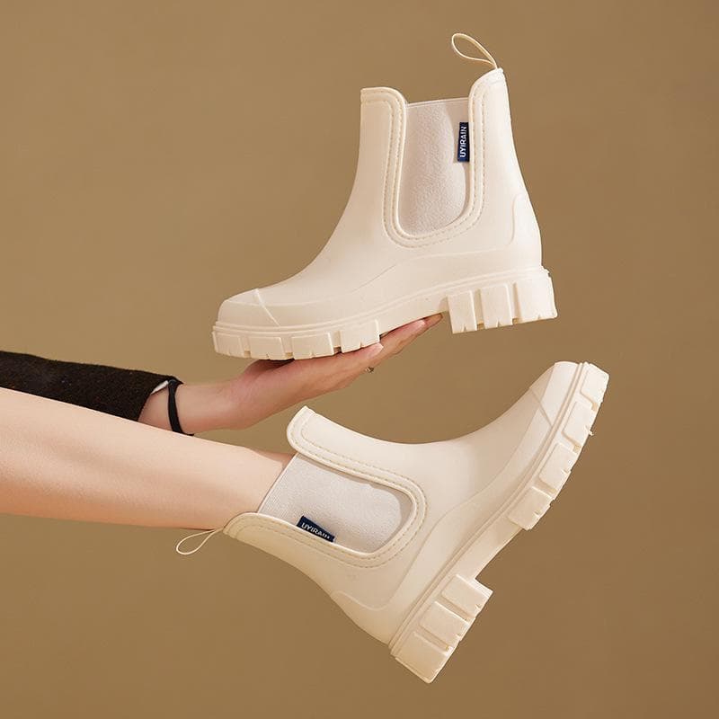Modische Regenstiefel für Damen 2024 – strapazierfähige, dicke Sohlen, erhöhte Gummischuhe für den Außenbereich, für alle Jahreszeiten cm