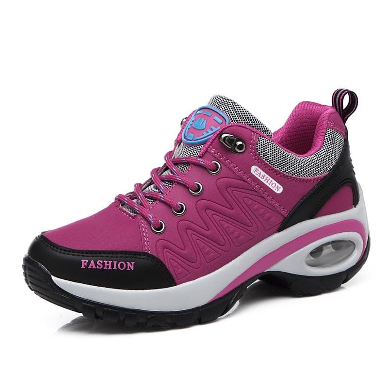 MCTIN Bergwanderschuhe Damen Outdoor Stoßfest Anti-Rutsch-Wanderschuhe Trekking Klettern Turnschuhe cm schwarz/rot