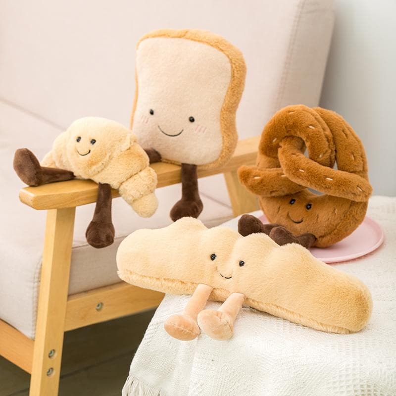 Süßes Plüsch-Toastbrot, Brezel, Croissant, Baguette, Spielzeug, Gefülltes Essen, Brot, weiche Puppe, Kinder-Trostspielzeug, Geburtstagsgeschenk