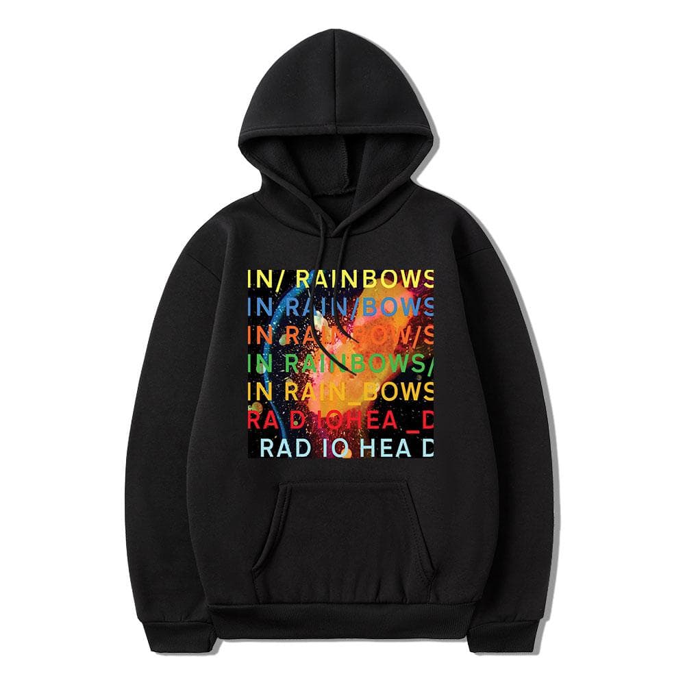 Vintage Rock Band Radiohead Hoodie Musik Album In Rainbows Grafik Sweatshirt Unisex Hip Hop Streetwear Gothic Oversize Hoodies cm