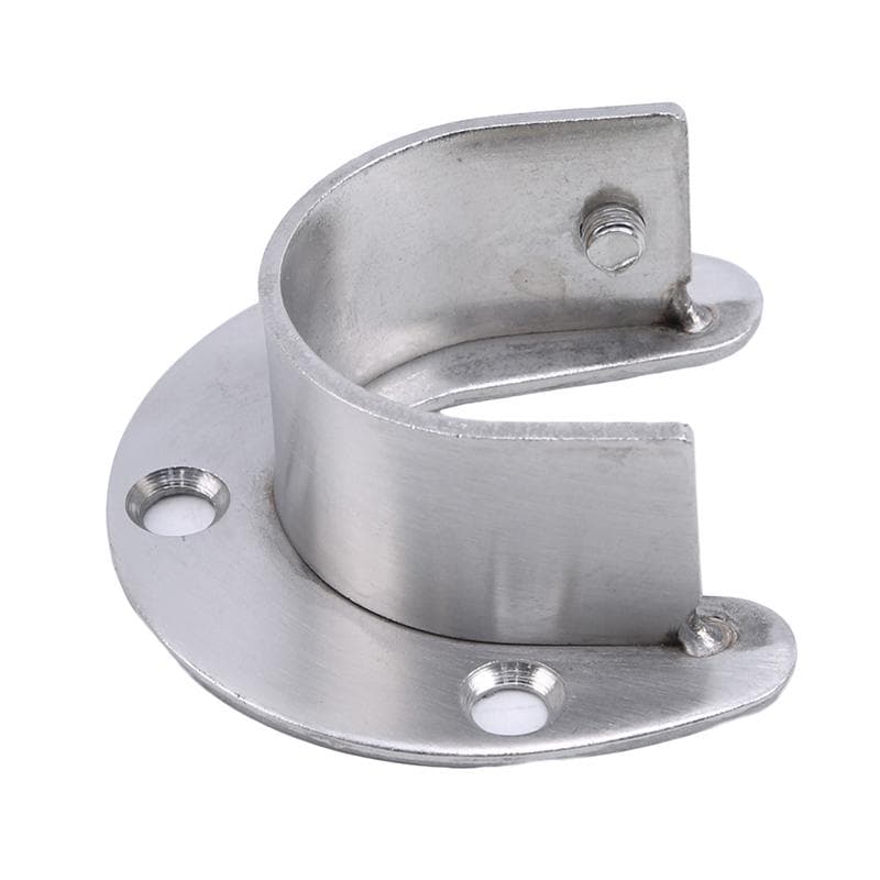 Tringle à vêtements en acier inoxydable Barre de penderie Barre à rideaux Rideau de douche Supports d'extrémité à bride Prises pour tringle de