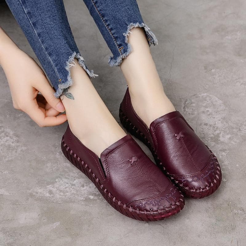 Mode Frauen Schuhe Aus Echtem Leder Loafer Frauen Casual Schuhe Weiche Bequeme Schuhe Frauen Wohnungen cm