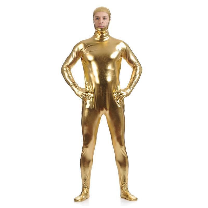 Vollflächiger offener Zentai-Anzug aus Gummi für Herren für Bühnenauftritte cm kaffeebraun