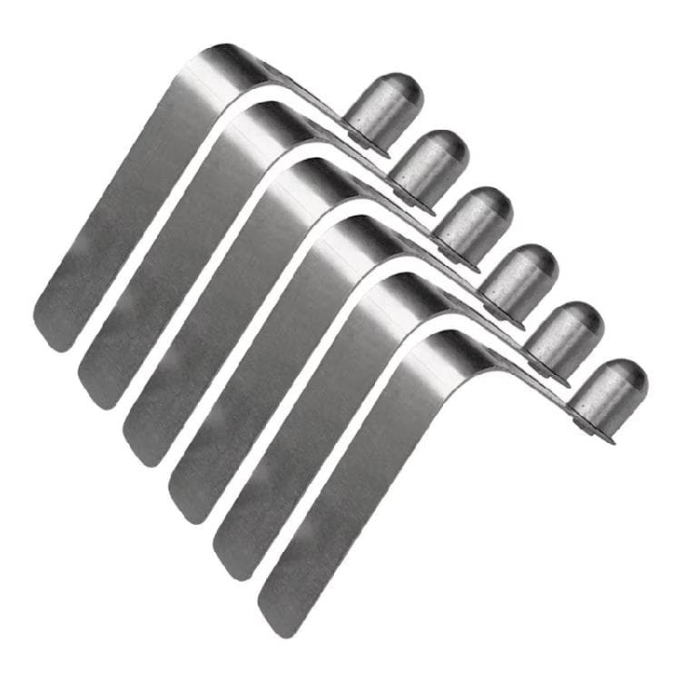 6 Stück Edelstahl-Druckknopf-Clip Ersatzrohr-Verriegelungsstift-Clip Markisen-Zeltstangen-Druckknopf-Clip Langlebig