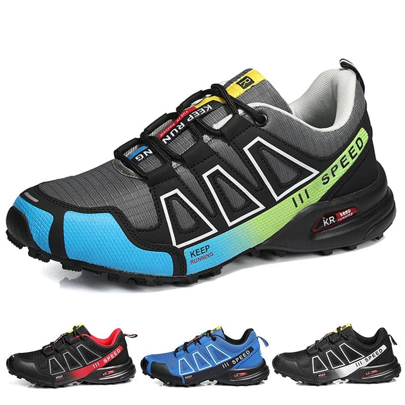 Herren Wanderschuhe Outdoor Cross-Country Laufschuhe Mesh Wandertrainingsstiefel Geeignet für Arbeit Angeln Wandern Sportschuhe cm blau
