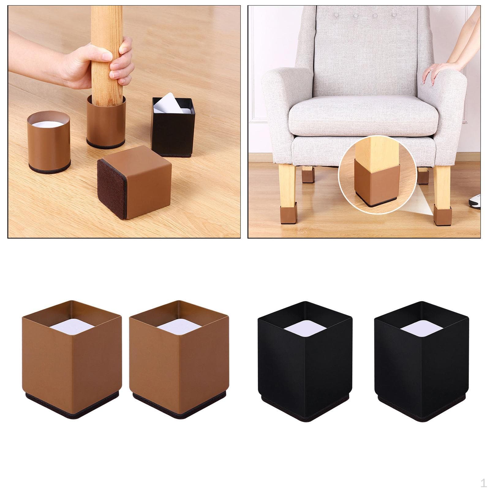 4x Möbel Bett Erhöhungen Beine Sofa Erhöher