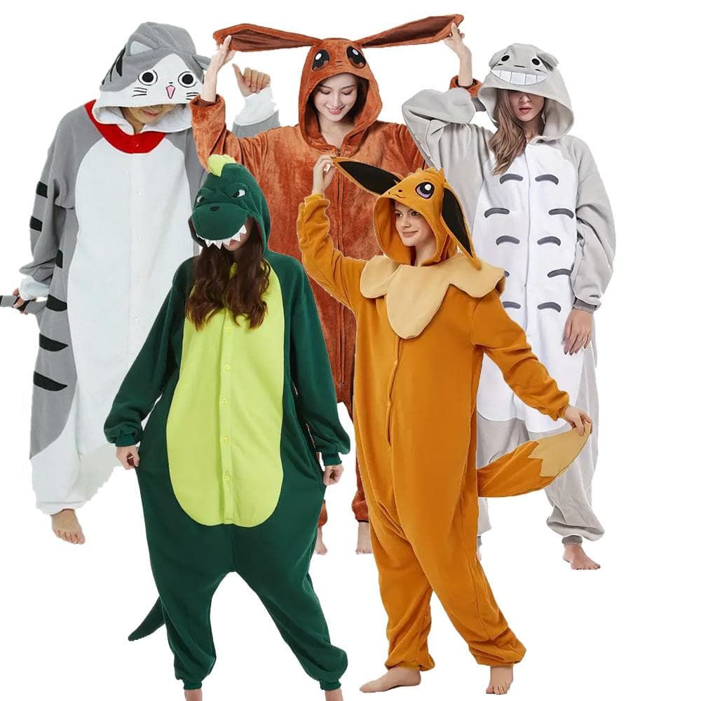 Herren Einteiler Pyjama Anime Kigurumi Übergröße Onesie für Erwachsene Halloween Ganzkörper Pyjama Cartoon Cosplay Kostüm cm