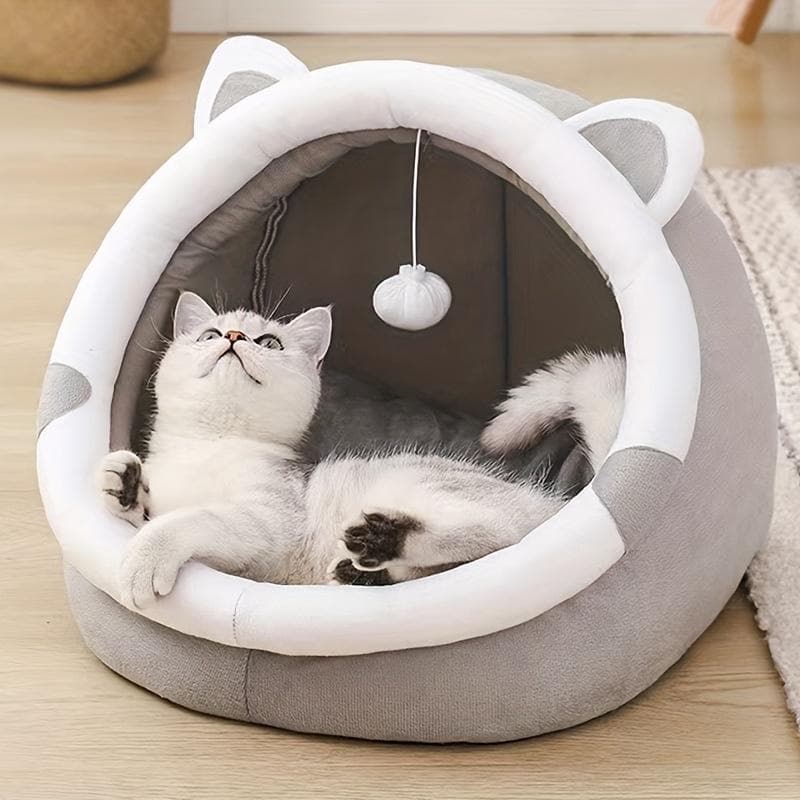 5 Arten süßes Haustier-Katzen-Hunde-Nest, warmes, weiches Schlafbett, Höhle, waschbar, atmungsaktiv, Katzenhaus