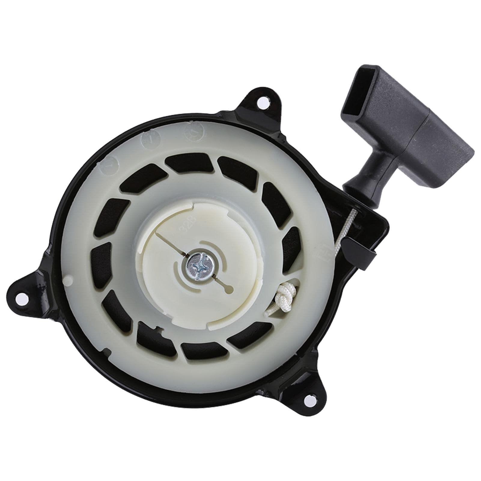 Rückstoßstarter Zugstartbaugruppe für Briggs & Stratton 499706 690101 Passend für 091212 091232 09141 weiß