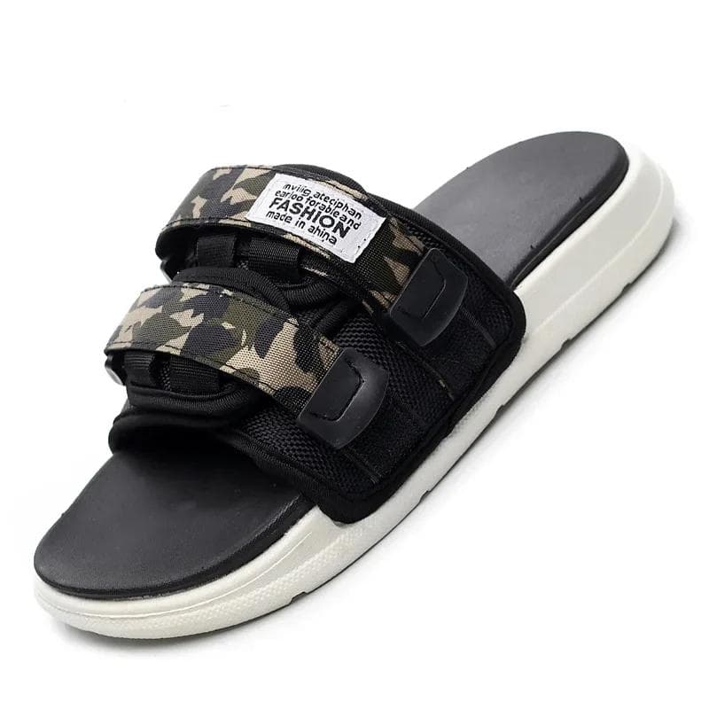 Mode Heißer Verkauf Sommer Herren Doppel Schnalle Pantoletten Weichsohle Lässige Strandschuhe Tide Paar Flip-Flops Mode Outdoor-Bekleidung Flacher