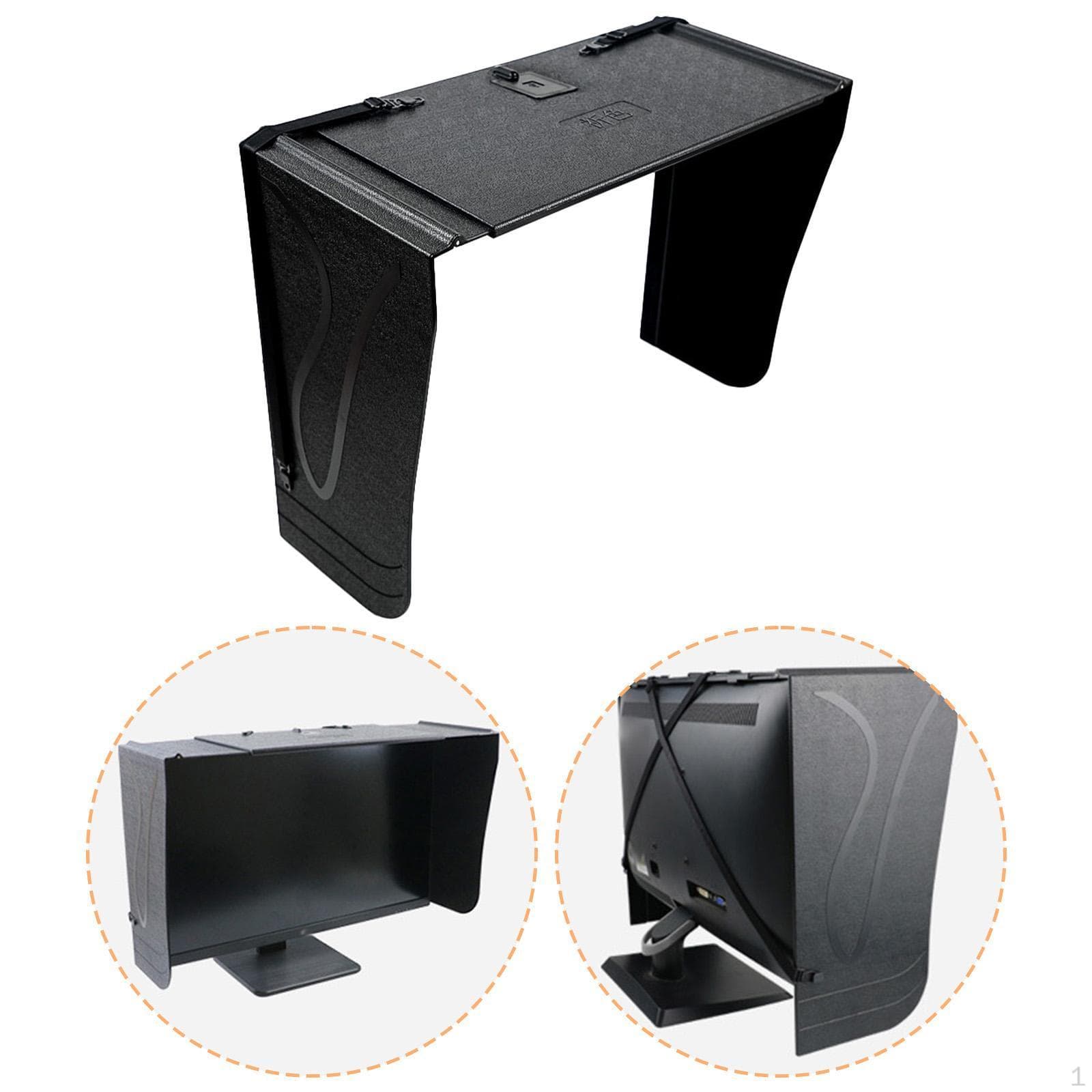 Pare-soleil pour moniteur Largeur réglable 41cm-71cm Couvercle anti-éblouissement pour professionnels créatifs Léger S'adapte