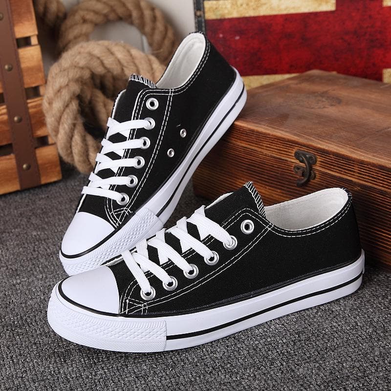 Neue Segeltuchschuhe für Paare, Studenten, Sport, einfarbige Segeltuchschuhe cm navy blau