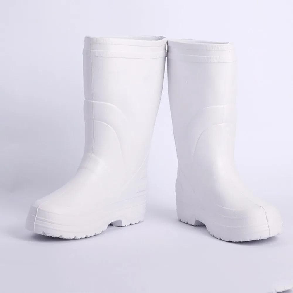 Weiße Regenschuhe für Herren, hohe Stiefel, Winter, Wärme, rutschfeste Wasserstiefel, EVA-Arbeitsstiefel, Herrenschuhe, rutschfeste Schuhe für die