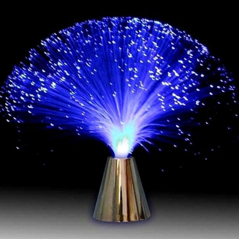 Mehrfarbige LED-Lichtfaser-Nachtlampe, Urlaub, Hochzeit, Heimdekoration, Nachtbeleuchtung silber