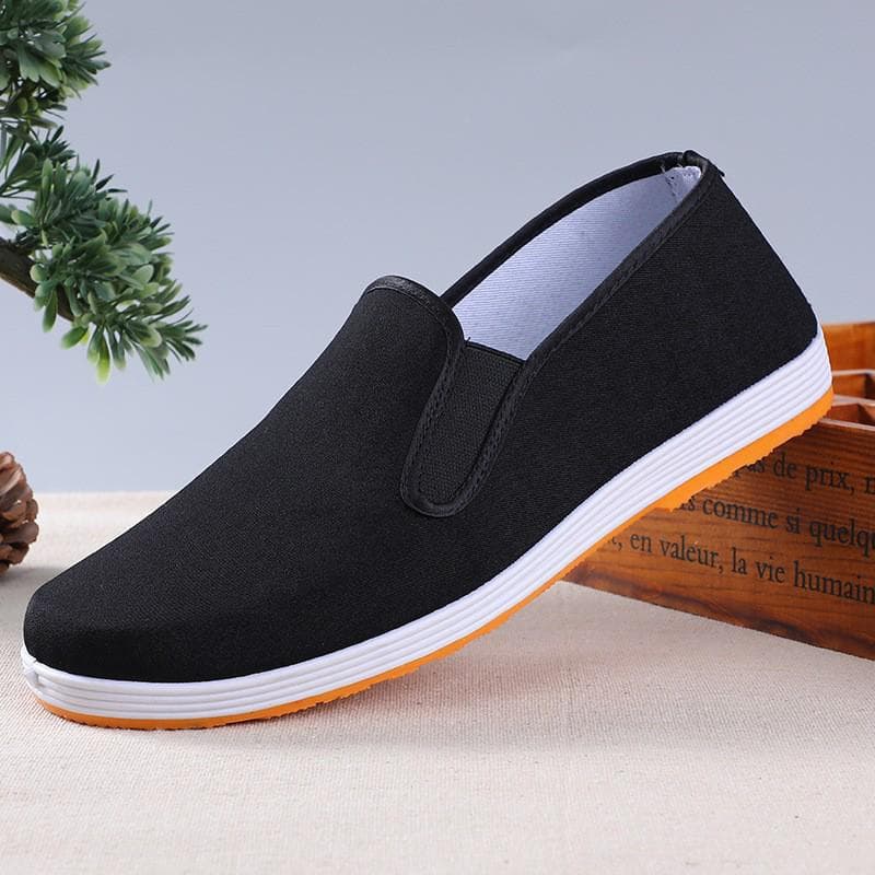 Slip-On-Schuhe für Herren aus altem Peking-Stoff, Sohle aus Rindsleder, rutschfest, atmungsaktiv, verschleißfest, bequeme Autofahrerschuhe. cm