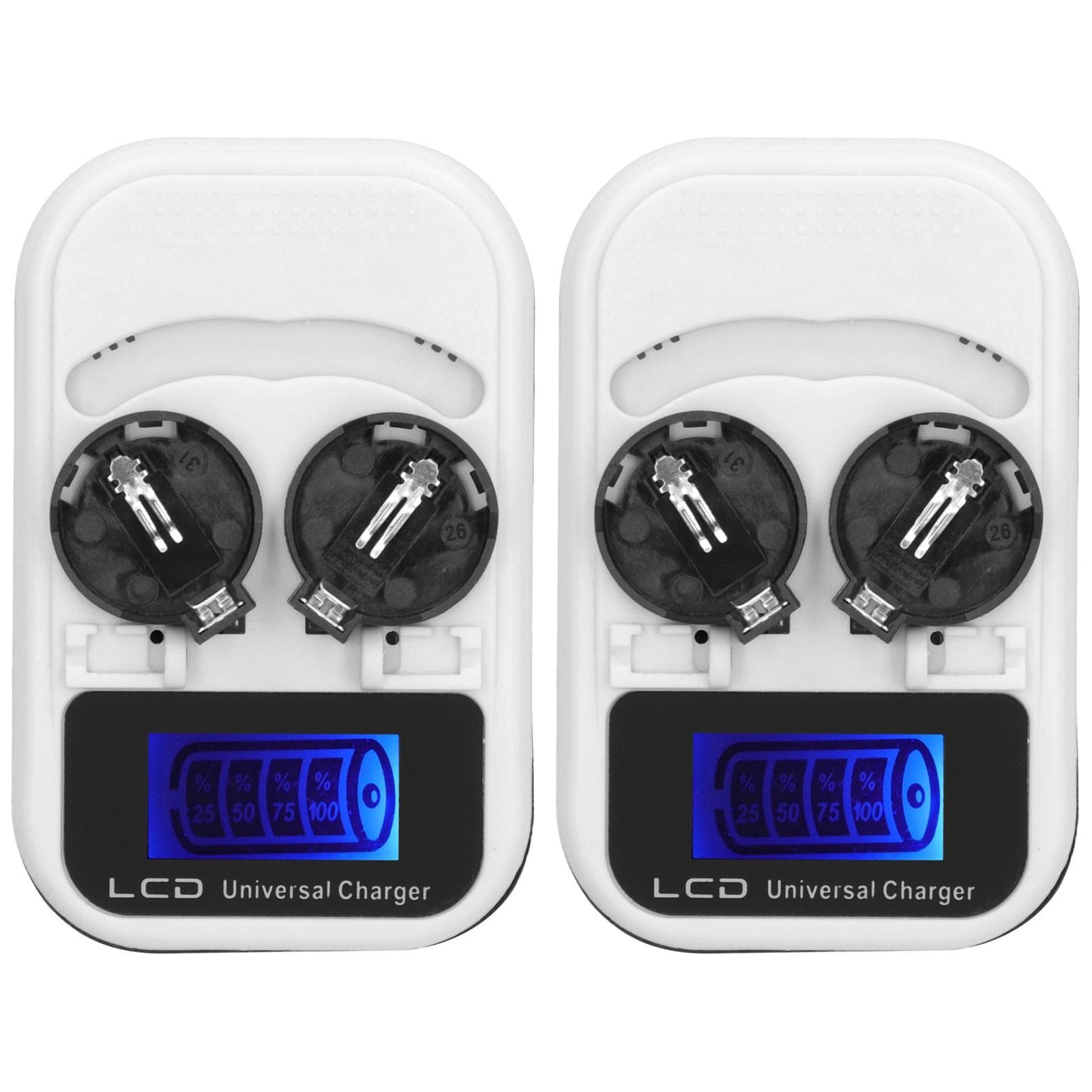 2 stücke LCD Knopfzelle Ladegerät für LIR2016 LIR2025 LIR2032 ML2016 ML2025 ML2032