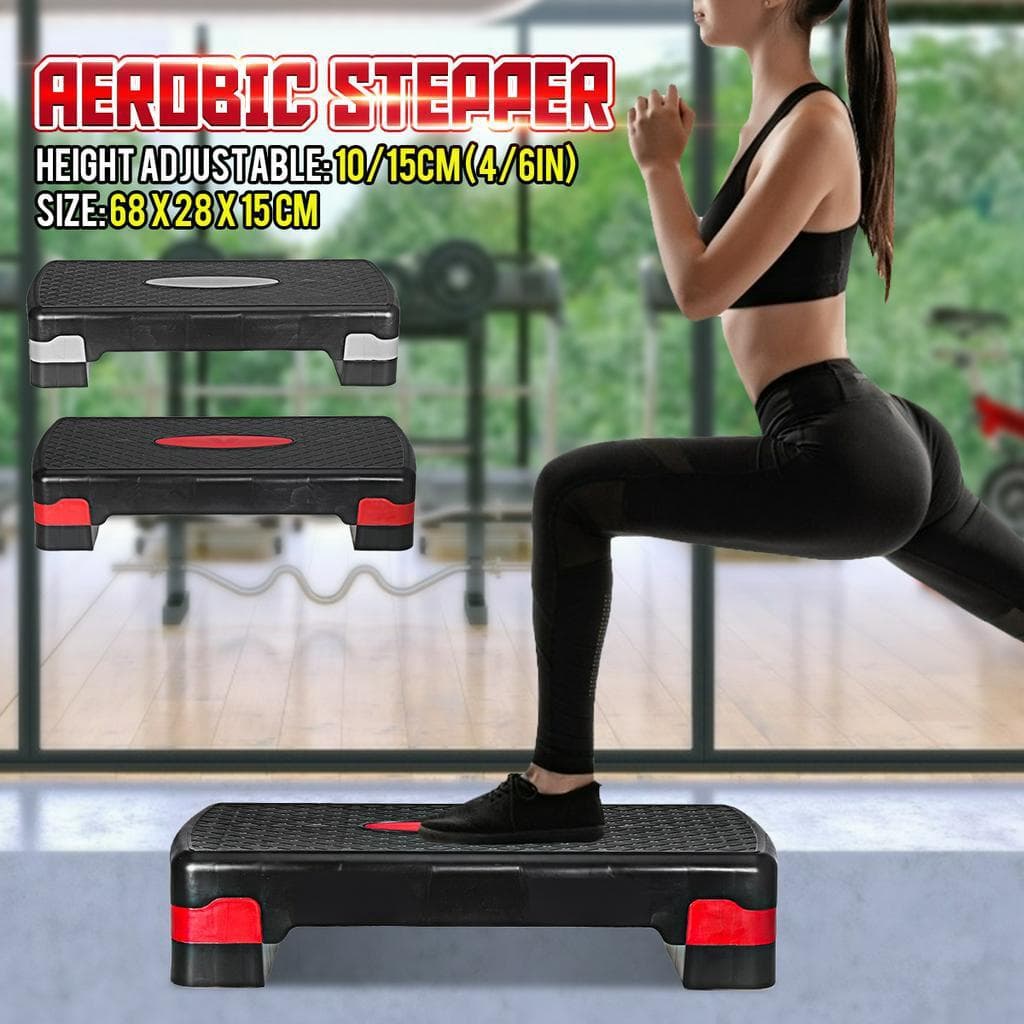 4/6 pouces 100KG Antidérapant Cardio Yoga Pédale Stepper Réglable Fitness Step Aérobie Salle de Sport Entraînement Exercice Fitness Équipement