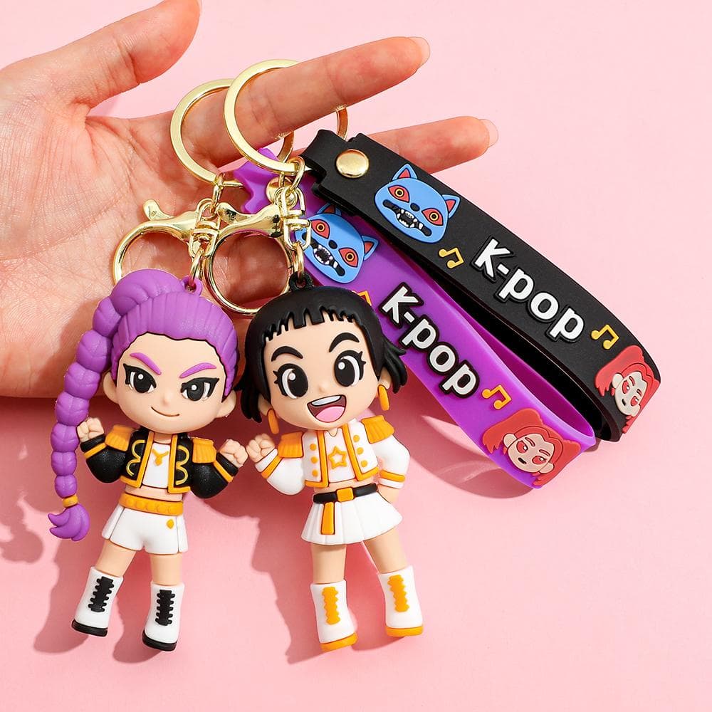 Neuer KPOP Dämonenjäger Schlüsselanhänger, Tiger Charakter PVC Figur Schlüsselanhänger, Niedlicher Harajuku Stil Schlüsselring für Kinder &