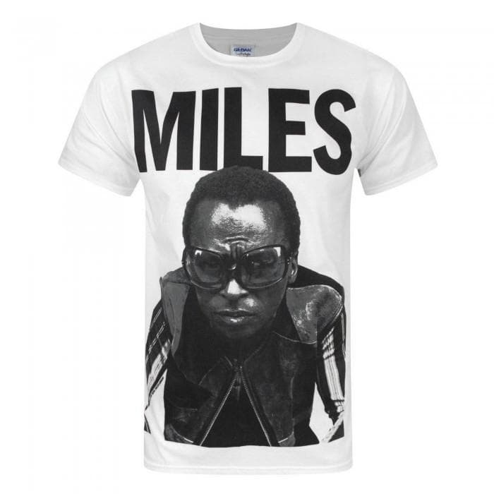 Miles Davis Herren Porträt T-Shirt cm weiß