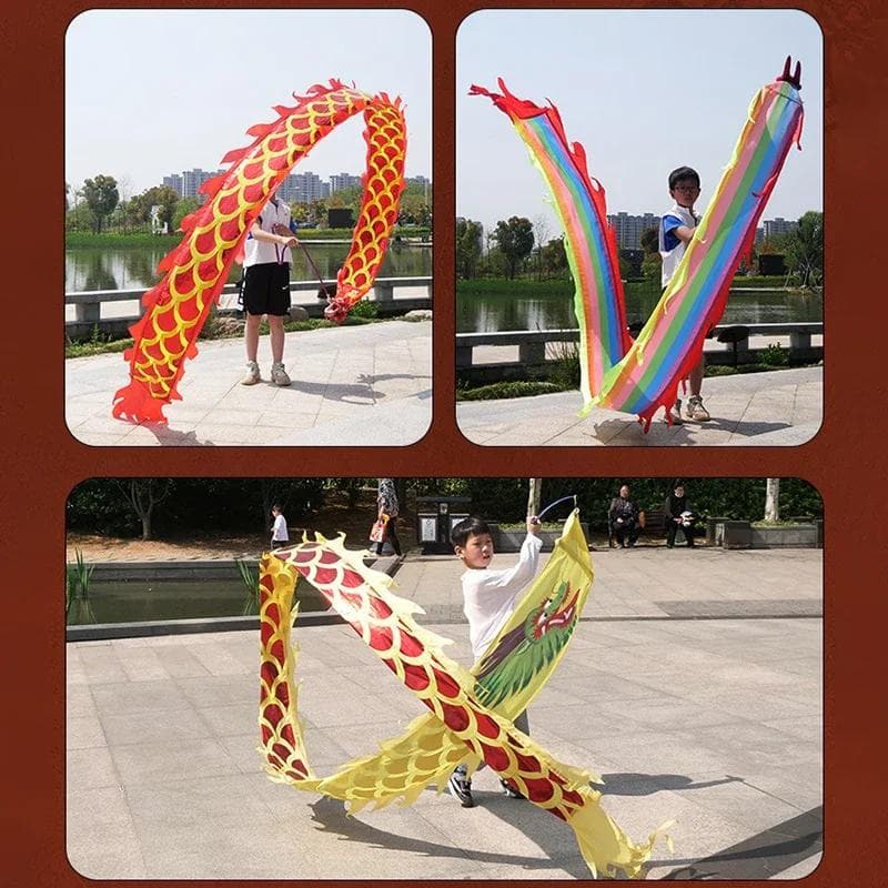 3/5M Drachentanz-Requisiten im chinesischen Stil für Kinder, Karnevalsfestival, chinesische Neujahrs-Aufführung auf dem Platz, lustige