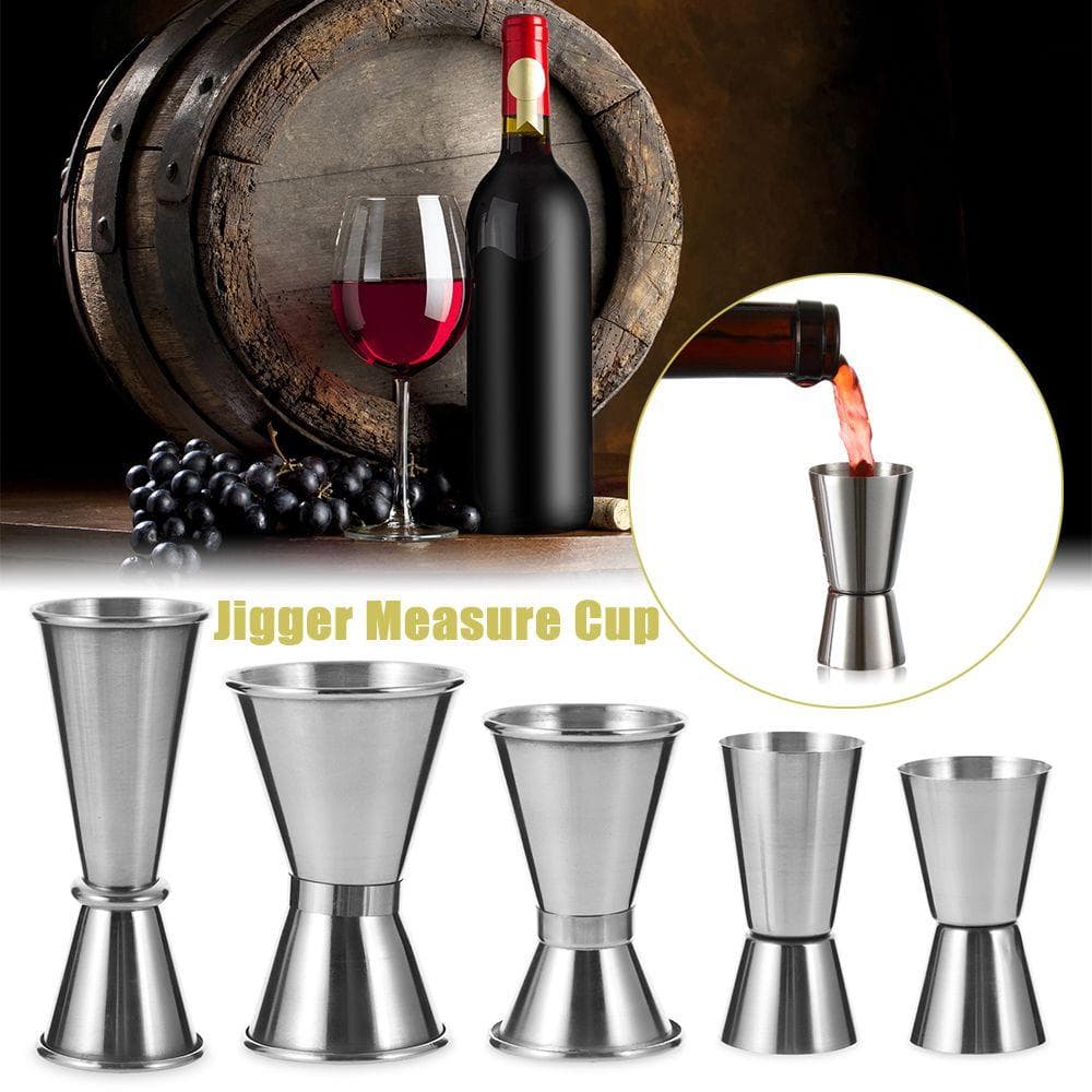 Shaker à cocktail en acier inoxydable Tasse à mesurer Double dose Mesure pour boisson spiritueuse Jigger Outils de cuisine et de bar