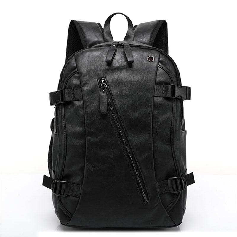 Männer Rucksäcke Wasserdicht PU Leder Business Rucksack Männliche Große Kapazität Reise Laptop Tasche