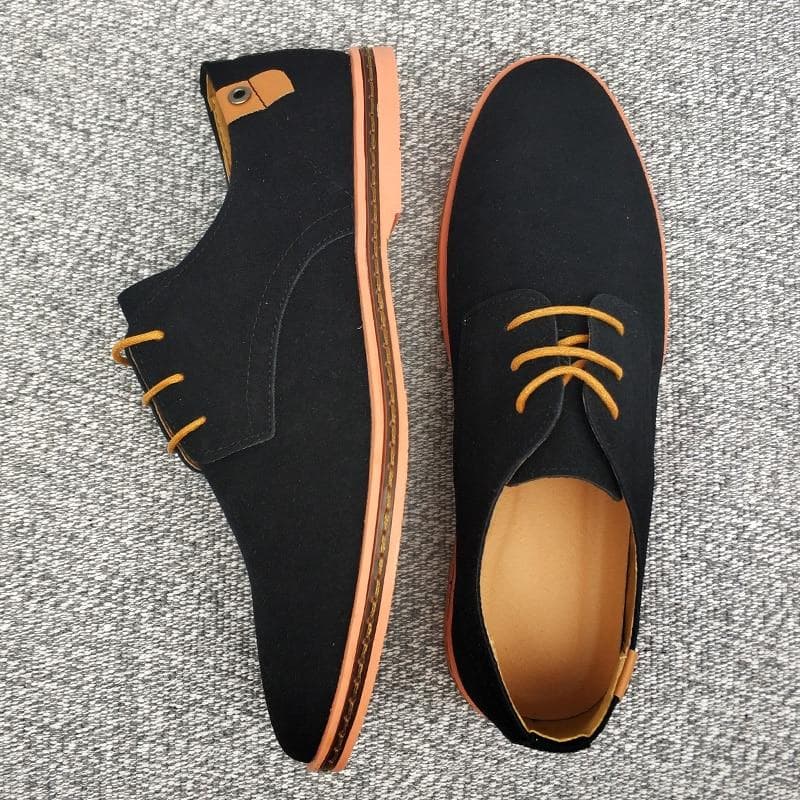 Frühling Wildleder Leder Männer Schuhe Oxford Casual Schuhe Klassische Turnschuhe Bequeme Schuhe Kleid Schuhe Große Größe Wohnungen cm schwarz