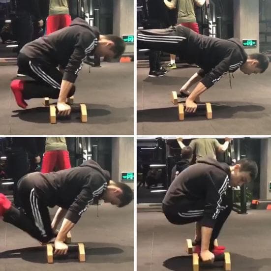 1 Paire de Barres Push-up en Bois Poignée Épaisse Portable Design Quadrilatère Parallettes Barre pour