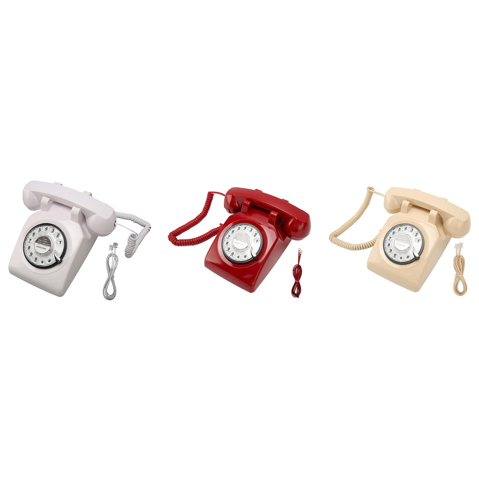 Retro Drehwähltelefon Altmodisches Festnetztelefon mit Mechanischem Klingeltonlautsprecher für Haushalt