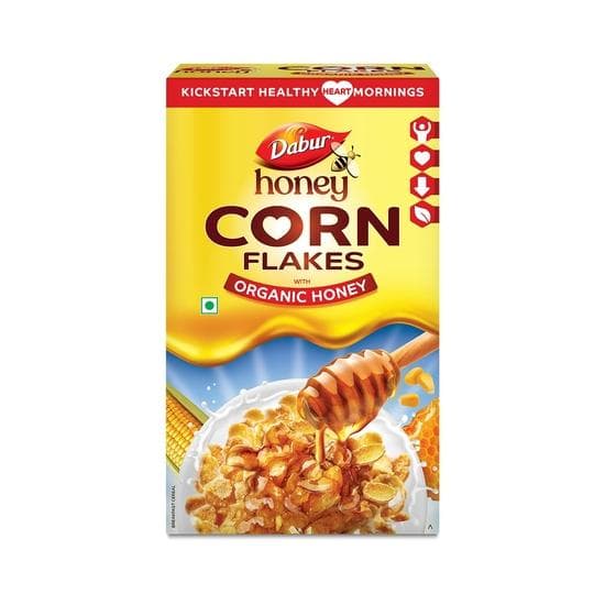 Dabur Honig-Cornflakes mit Bio-Honig – 650 g | Von Natur aus cholesterinfrei | Keine künstlichen Aromen, Konservierungsstoffe und Farbstoffe |