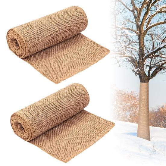 Natürliches Jute-Baumschutzband Breit Winterpflanzenwärmegürtel Jute-Stammschutz Frostschutzbandage