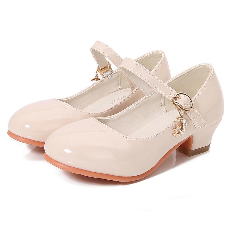 Neu Trendy Kinder Prinzessin Leder Schuhe Mädchen Silber Weichen Boden Leistung cm rot
