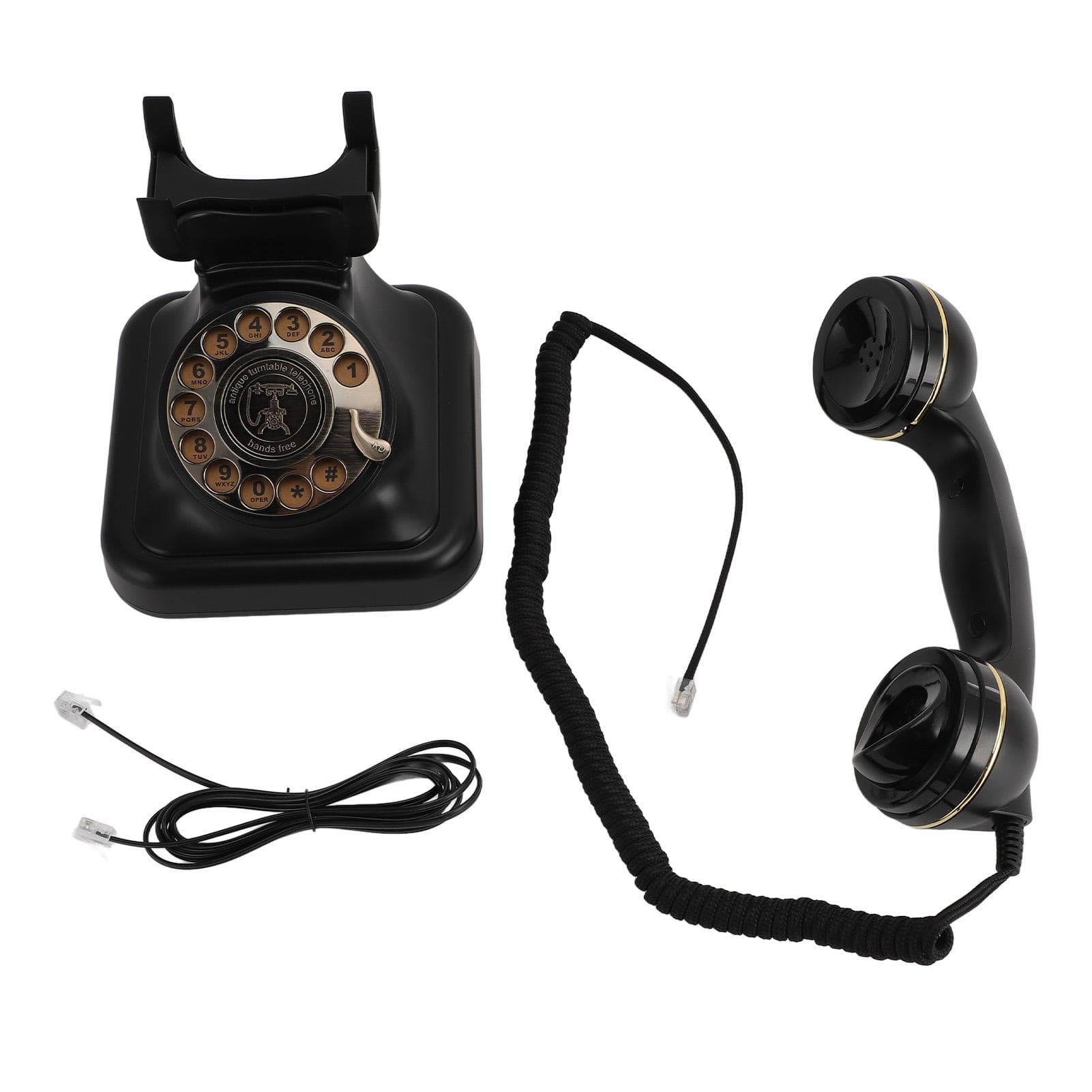 Retro Festnetztelefon Altmodisch Klassisch Drehscheibe Wahlwiederholung Mechanischer Klingelton Kabelgebunden