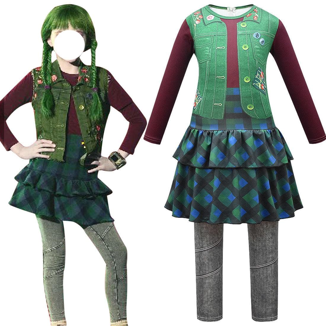 Baby Mädchen Zombies 2 Lacey Zoey Cosplay Kleid Leistung Anzug Karneval Halloween Kostüm Party Kleidung Sets Für Kinder cm