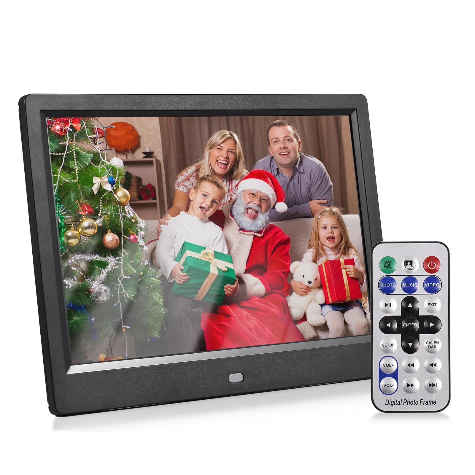 Andoer 10,1 Zoll Digitaler Fotorahmen Desktop Elektronisches Album 1280 * 800 IPS-Bildschirm Unterstützt Foto-/Video-/Musik-/Uhr-/Kalenderfunktion