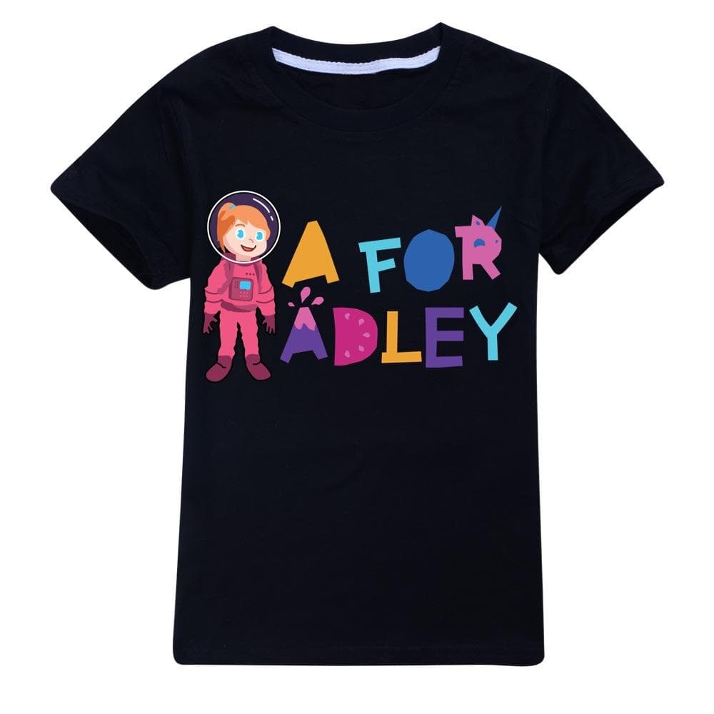 A für Adley T-Shirt Mädchen Jungen Kleidung 3D-Druck T-Shirt Kurzarm Harajuku Tops Streetwear Kinder T-Shirts cm