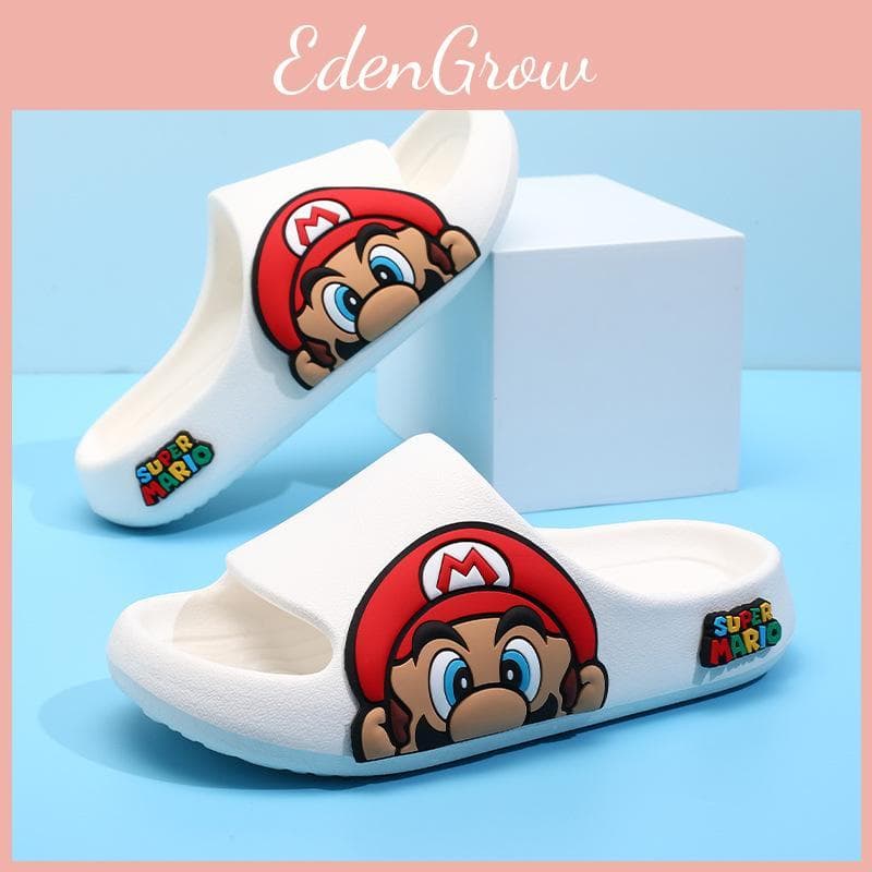 Mario Kinder Hausschuhe Cooles Cartoon Design Jungen Sommer Indoor Rutschfest Weiche Sohle cm