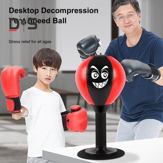 Desktop-Boxsack mit Saugnapf, robuster Stressabbau-Box-Speedball für Kinder und Erwachsene, Reaktionsgeschwindigkeitstraining, Boxsack,