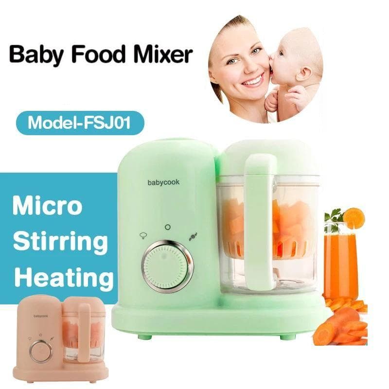 Babynahrungszubereiter, Ergänzungsnahrungskocher, Babynahrungsmaschine, Kindernahrungsmühle, Dämpfen, Rühren, Erwärmen, Kochen cm grün