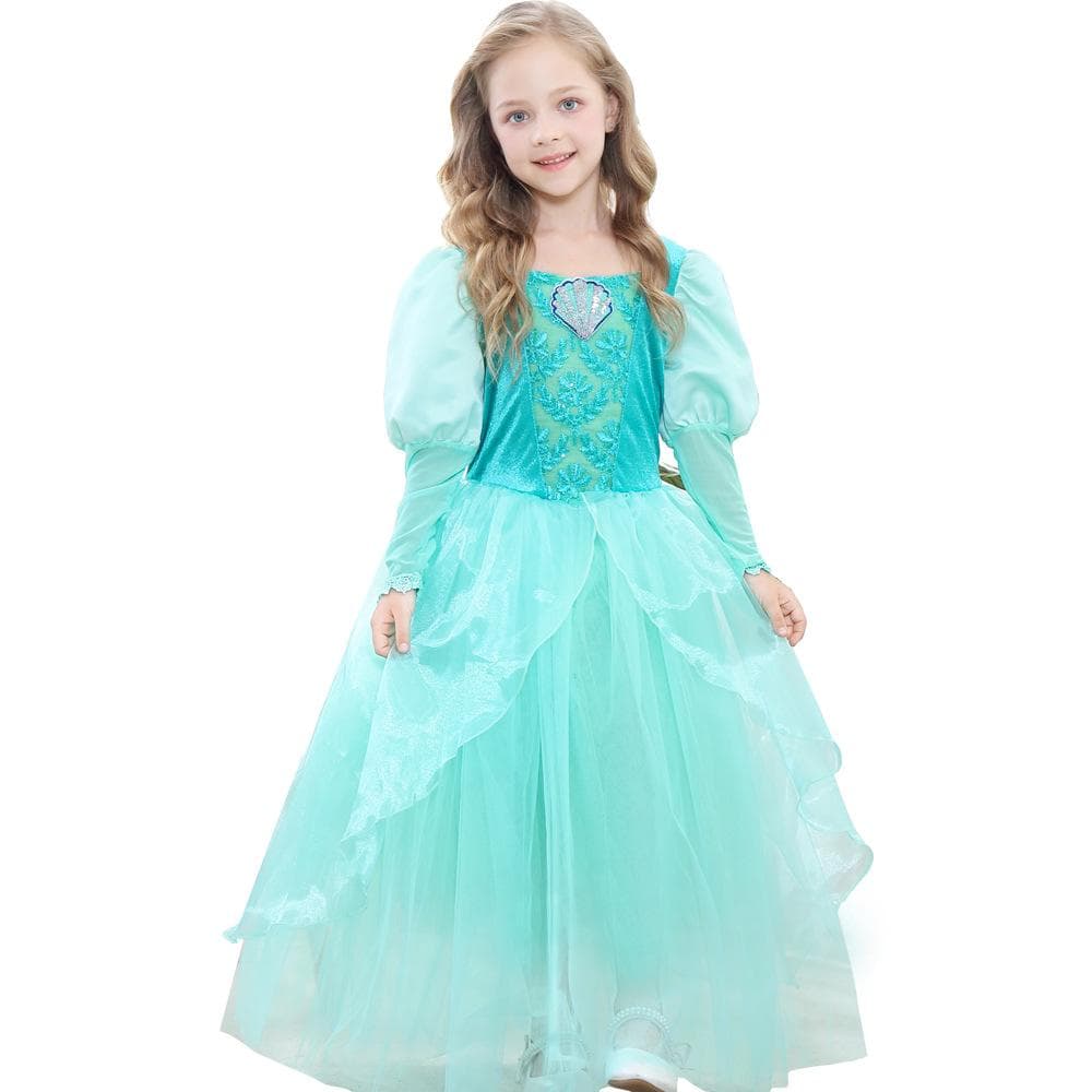 2023 Herbst Prinzessin Jasmin Meerjungfrau Mädchen Abendkleid 110cm