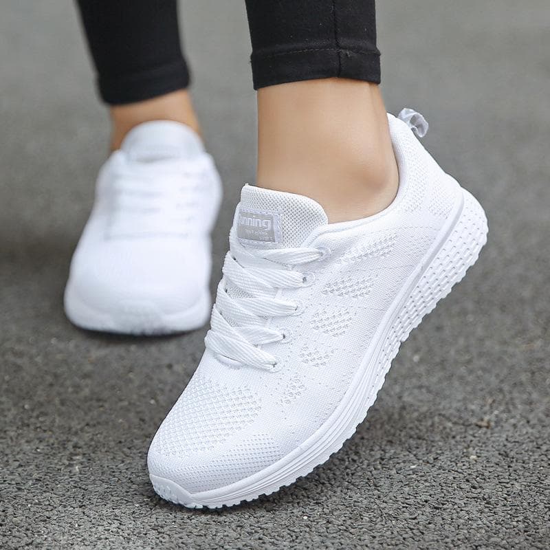 Atmungsaktive Turnschuhe für Damen, Laufschuhe, Fitness, Sportbekleidung, Freizeitschuhe cm weiß