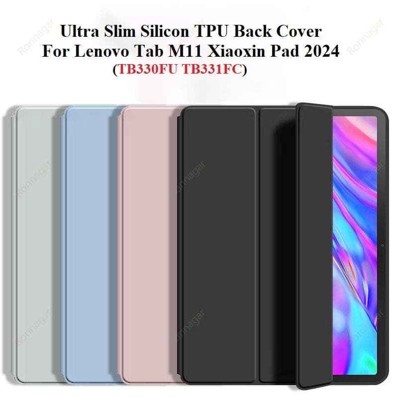 Smart Case für Lenovo Tab M11 11  2024 TB330FU, schmaler Standfuß, dreifach faltbar, Wake/Sleep, weiche Tablet-Abdeckung, Lenovo Tab M11 TB330FU