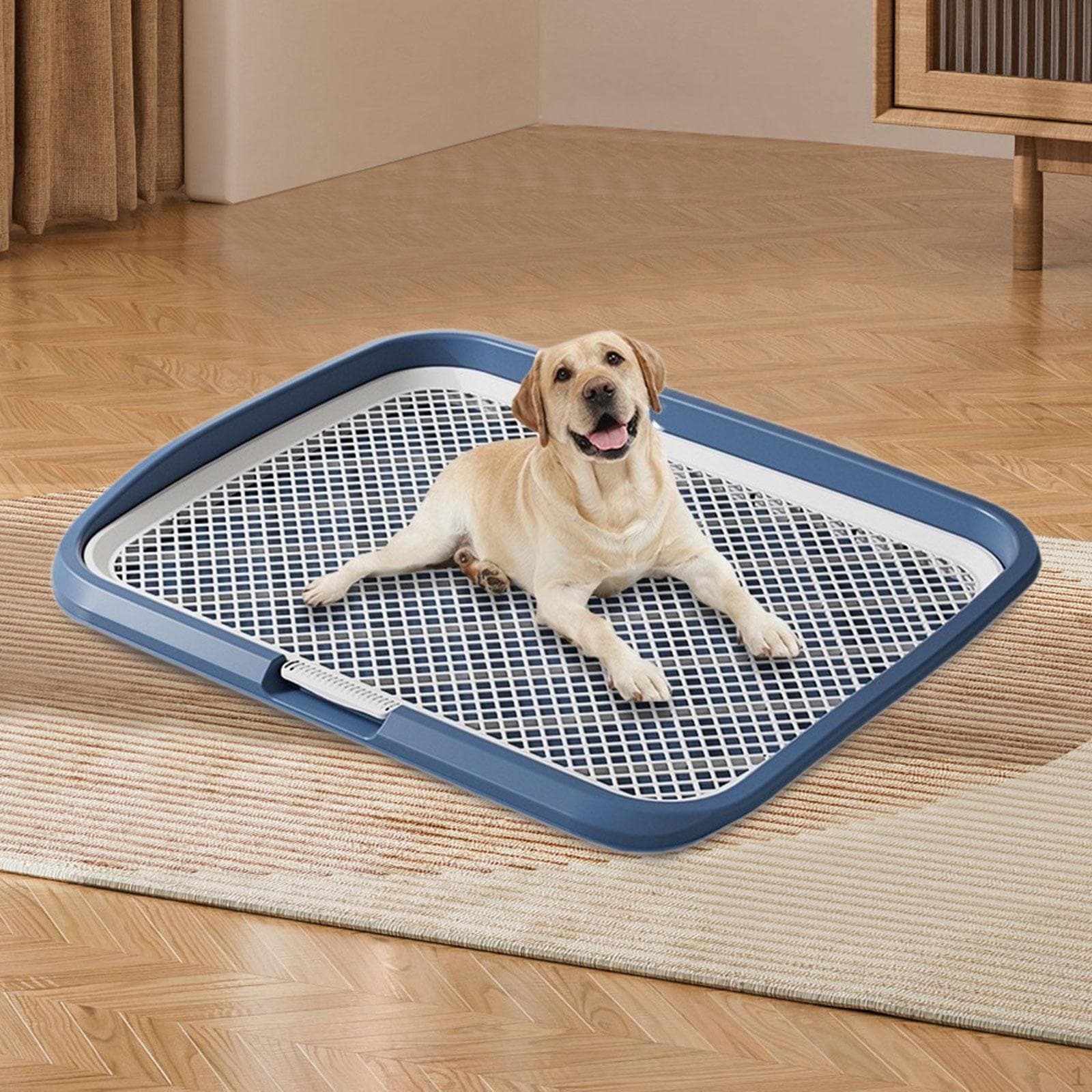 Hundestubenreinigungstoilette Tragbarer Welpenunterlagenhalter für Wohnheim Zuhause Kaninchen rosa
