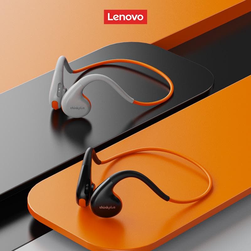 Original Lenovo X7 Air Conduction Kopfhörer Drahtlose Bluetooth 5.3 Ohrhörer Knochenleitung Sport Headset Outdoor Ohrbügel Mikrofon schwarz