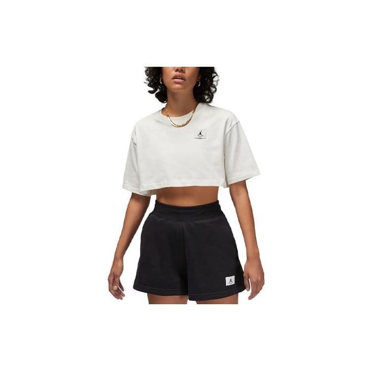 Haut Court à Manches Courtes avec Patch Logo Jordan Sport pour Femme Tops Voile DZ3212-133 cm