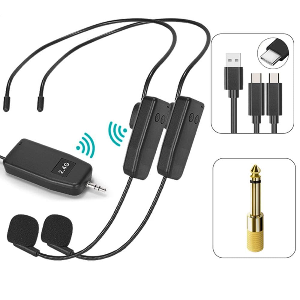 2,4G 100ft Reichweite Drahtlose Mikrofon System für 2 Personen für Lautsprecher Lehre