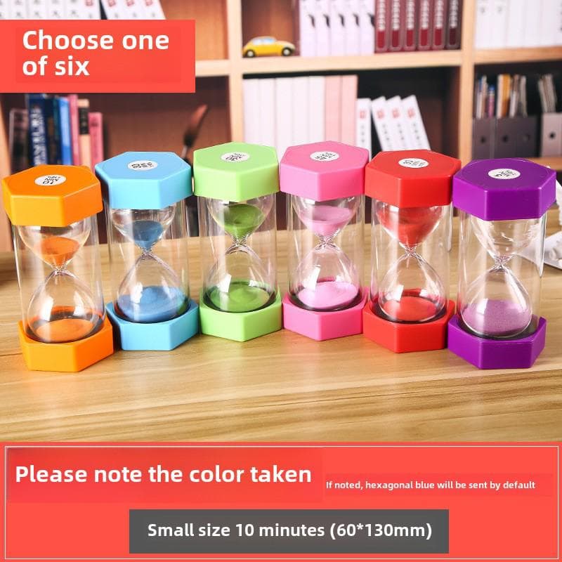 Sechseckiger Sanduhr-Timer - 10/20/30-Minuten Treibsand-Geschenk für Kinder & Studenten violett