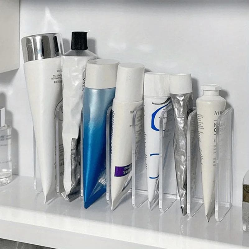 1 Stück Kunststoff Transparent 7 Fächer Kosmetik Organizer Multifunktionaler Make-up Halter Büro Zuhause Badezimmer Schminktisch Sortierbox