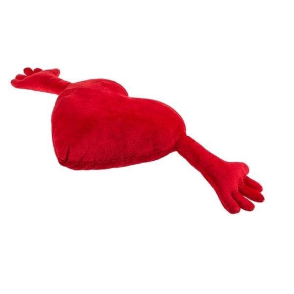 Rotes Herzkissen mit offenen Armen, Valentinstag-Liebesgeschenk