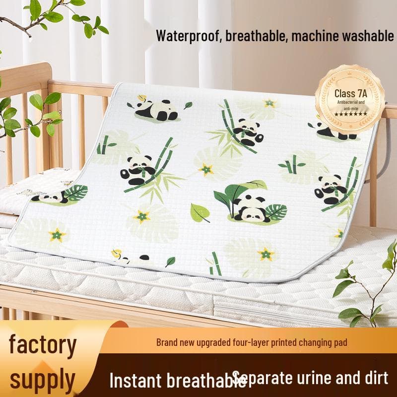 Wasserdichte, waschbare Baumwoll-Baby-Inkontinenzauflage - Atmungsaktiv, Dick, Große Größe 70cm